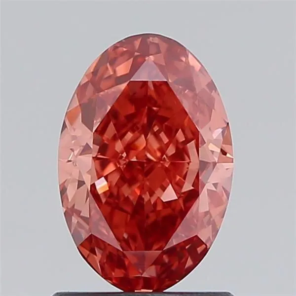 1.16ct OVAL Fancy Intense Brown Pink VS1 Coloured Lab diamond