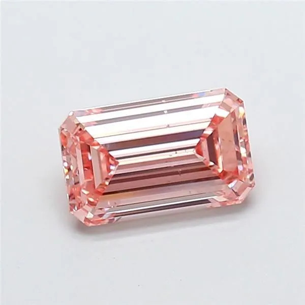1.5ct EMERALD Fancy Intense Pink SI1 Coloured Lab diamond