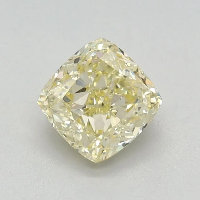 0.61ct CUSHION Fancy Yellow VS1 Coloured Lab diamond