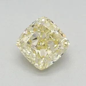 0.61ct CUSHION Fancy Yellow VS1 Coloured Lab diamond