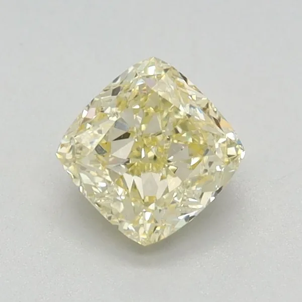 0.61ct CUSHION Fancy Yellow VS1 Coloured Lab diamond