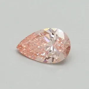 0.3ct PEAR Fancy Vivid Pink VS1 Coloured Lab diamond