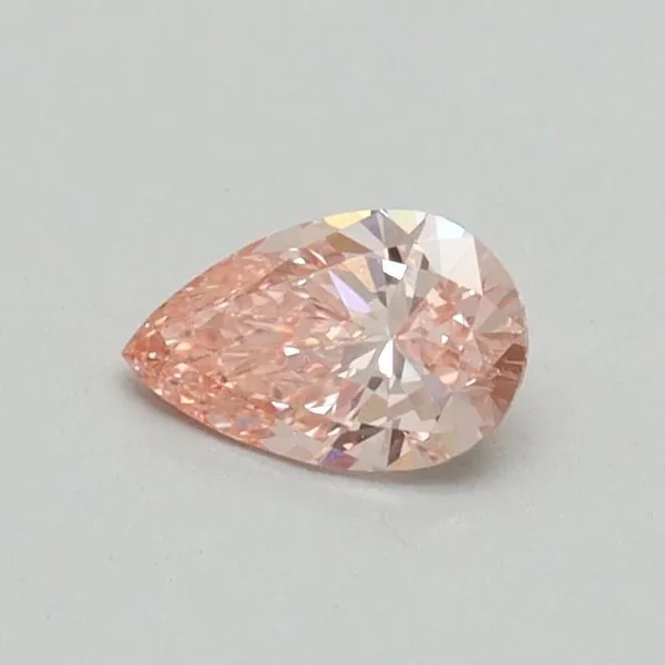 0.3ct PEAR Fancy Vivid Pink VS1 Coloured Lab diamond