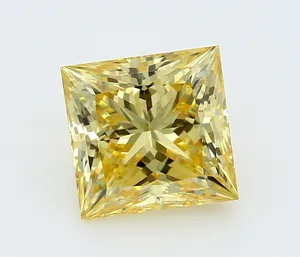 3.11ct PRINCESS Fancy Vivid Yellow VS1 Coloured Lab diamond