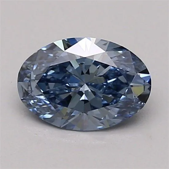 0.64ct OVAL Fancy Vivid Blue VVS2 Coloured Lab diamond