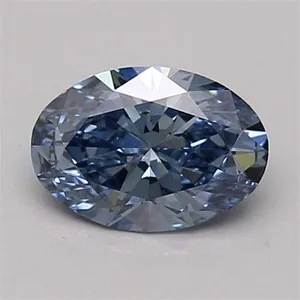 0.64ct OVAL Fancy Vivid Blue VVS2 Coloured Lab diamond