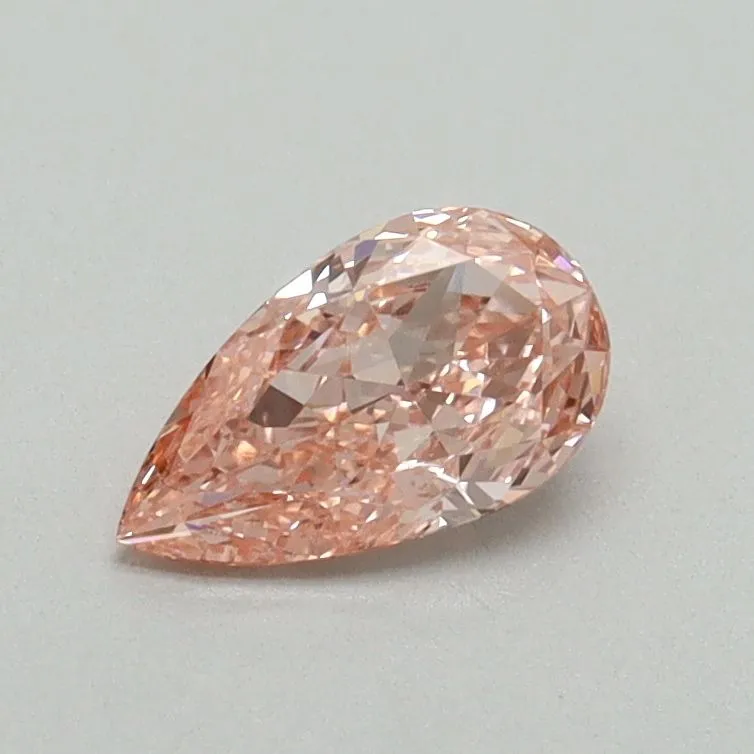 0.51ct PEAR Fancy Vivid Pink VVS2 Coloured Lab diamond