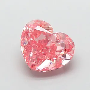 1.92ct HEART Fancy Vivid Pink VS1 Coloured Lab diamond