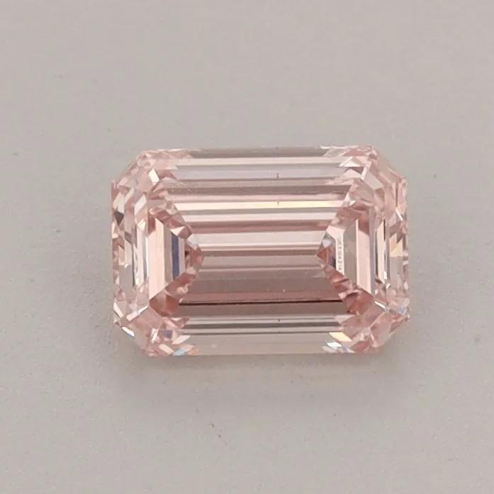 0.57ct EMERALD Fancy Intense Pink VS1 Coloured Lab diamond