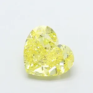 1.33ct HEART Fancy Intense Yellow VVS2 Coloured Lab diamond