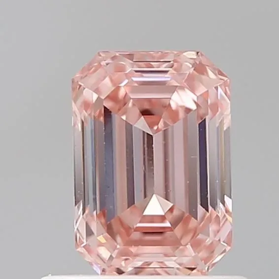 0.87ct EMERALD Fancy Intense Pink VS1 Coloured Lab diamond