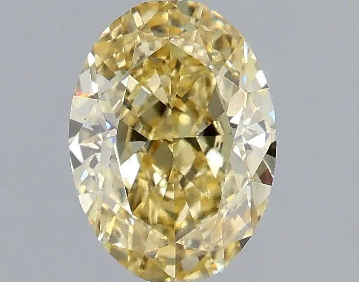 1.10ct OVAL Fancy Intense Yellow VVS2 Coloured Lab diamond