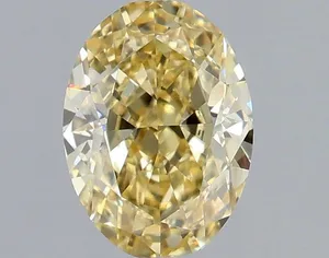 1.1ct OVAL Fancy Intense Yellow VVS2 Coloured Lab diamond