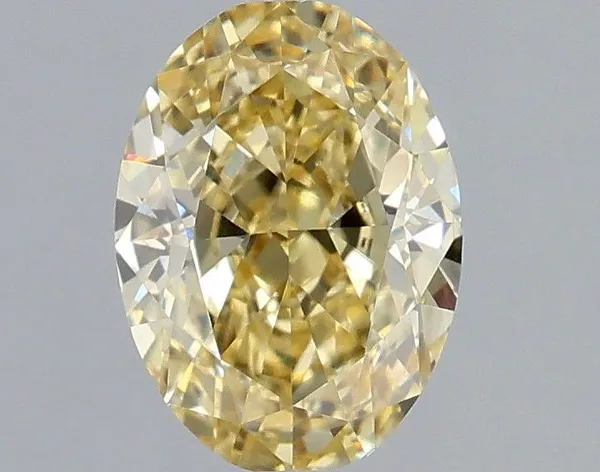 1.1ct OVAL Fancy Intense Yellow VVS2 Coloured Lab diamond