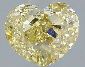1.01ct HEART Fancy Intense Yellow VS1 Coloured Lab diamond