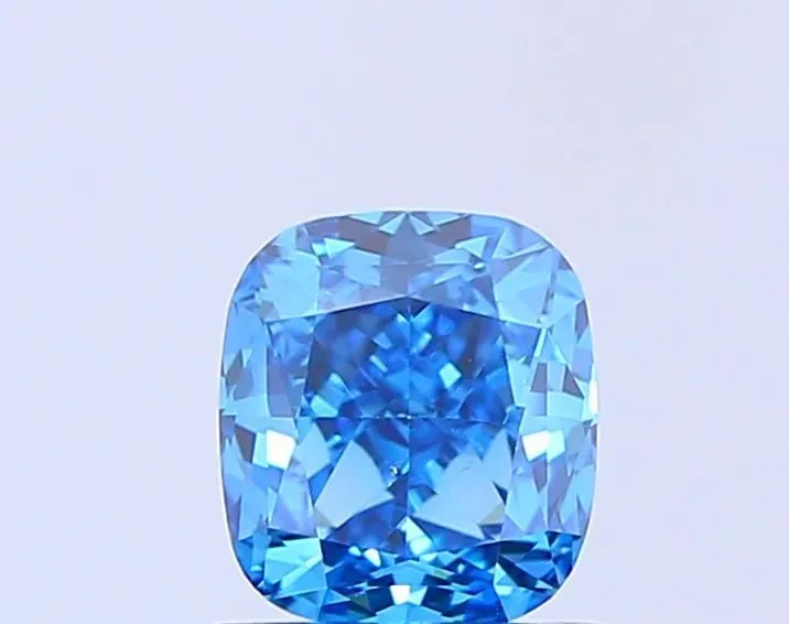 0.91ct CUSHION Fancy Vivid Blue VS1 Coloured Lab diamond