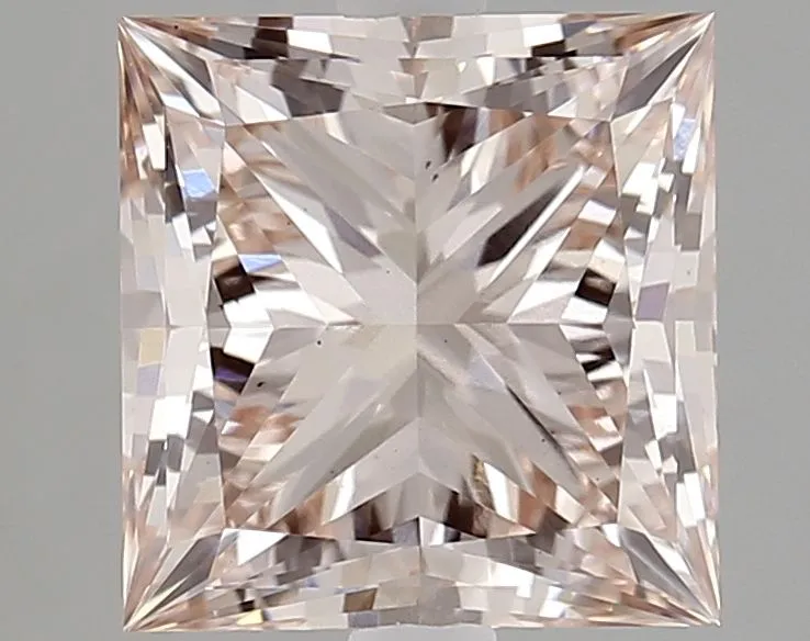 3.83ct PRINCESS Fancy Intense Brownish Pink VS2 Coloured Lab diamond