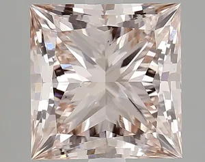 3.83ct PRINCESS Fancy Intense Brownish Pink VS2 Coloured Lab diamond