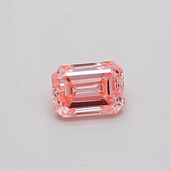 0.34ct EMERALD Fancy Intense Pink VS2 Coloured Lab diamond