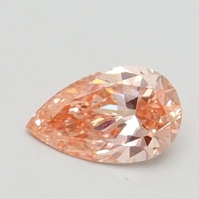 0.54ct PEAR Fancy Intense Pink VVS2 Coloured Lab diamond