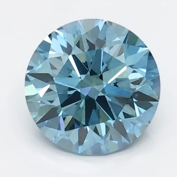 1.12ct ROUND Fancy Vivid Blue VS2 Coloured Lab diamond