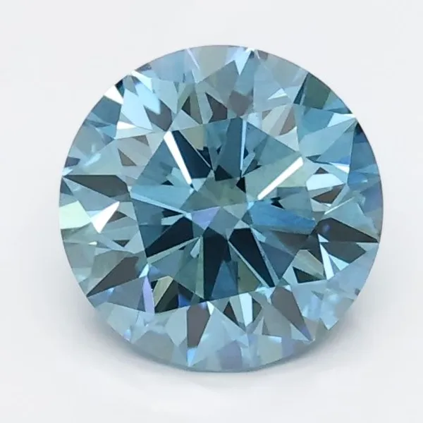 1.12ct ROUND Fancy Vivid Blue VS2 Coloured Lab diamond