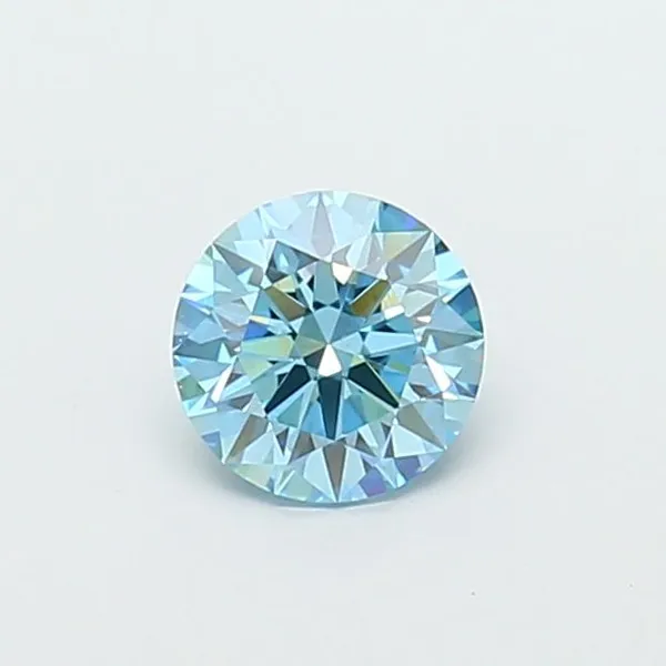 1.1ct ROUND Fancy Vivid Blue VS1 Coloured Lab diamond