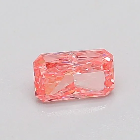 0.38ct RADIANT Fancy Vivid Pink VS1 Coloured Lab diamond