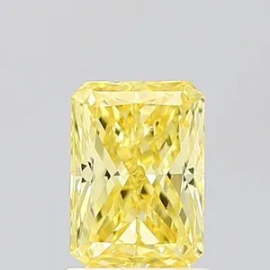 1ct RADIANT Fancy Vivid Yellow VS1 Coloured Lab diamond