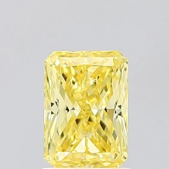 1ct RADIANT Fancy Vivid Yellow VS1 Coloured Lab diamond
