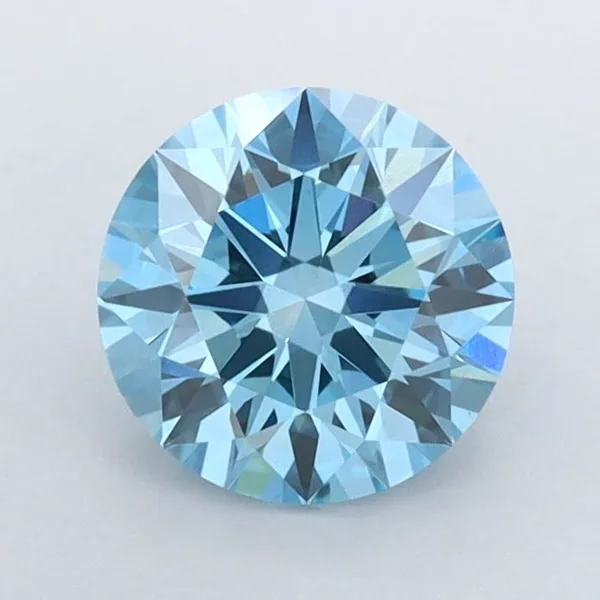 1.06ct ROUND Fancy Vivid Blue VS1 Coloured Lab diamond