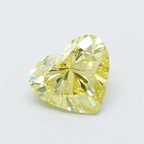 0.94ct HEART Fancy Yellow VS1 Coloured Lab diamond