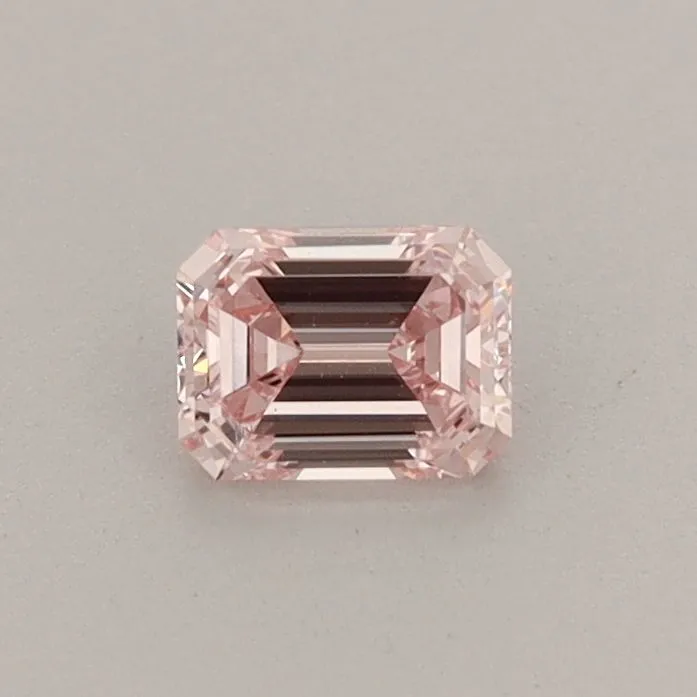 0.35ct EMERALD Fancy Intense Pink VS1 Coloured Lab diamond