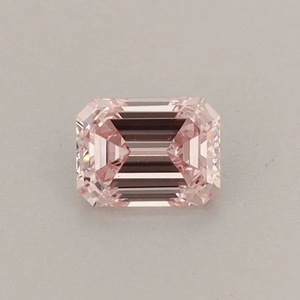 0.35ct EMERALD Fancy Intense Pink VS1 Coloured Lab diamond