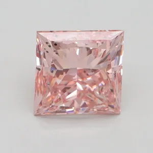 2.5ct PRINCESS Fancy Intense Pink SI2 Coloured Lab diamond