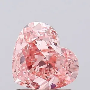1.73ct HEART Fancy Intense Pink VVS2 Coloured Lab diamond