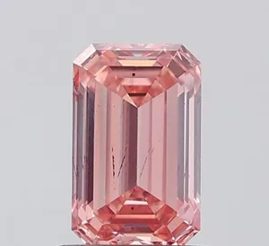 1.14ct EMERALD Fancy Intense Pink SI1 Coloured Lab diamond
