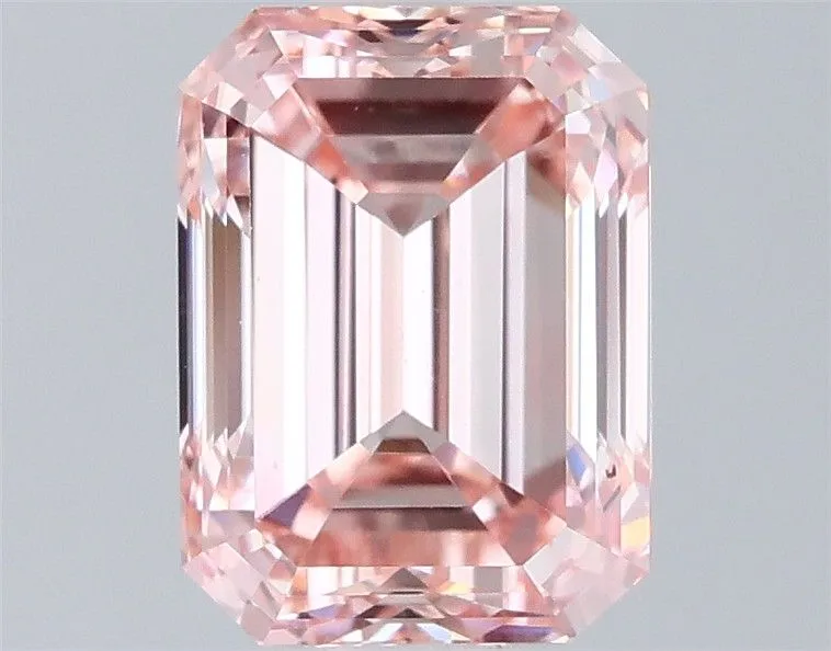 1.49ct EMERALD Fancy Intense Pink VVS2 Coloured Lab diamond