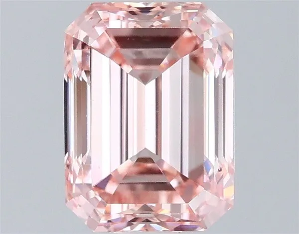 1.49ct EMERALD Fancy Intense Pink VVS2 Coloured Lab diamond