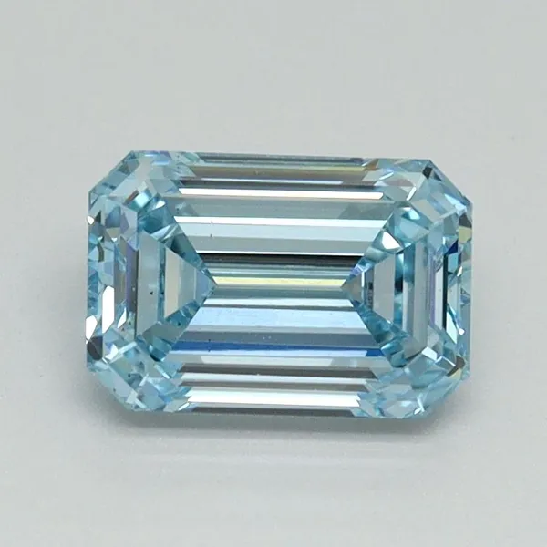 1.07ct EMERALD Fancy Intense Blue VS2 Coloured Lab diamond