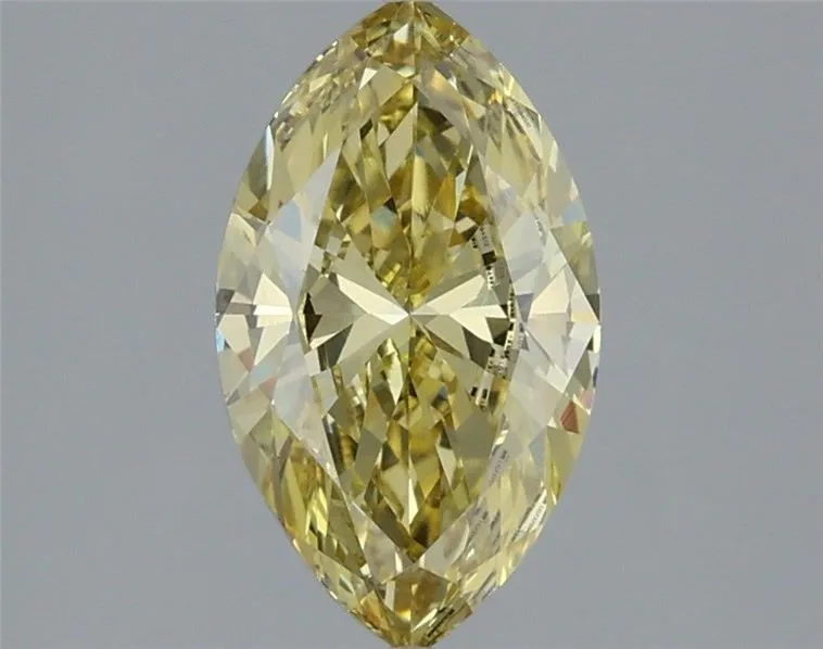 1.39ct MARQUISE Fancy Intense Yellow VVS2 Coloured Lab diamond