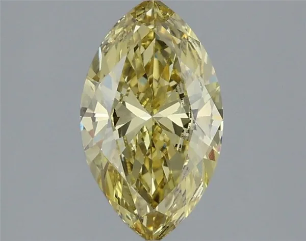 1.39ct MARQUISE Fancy Intense Yellow VVS2 Coloured Lab diamond