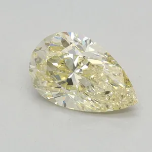 0.66ct PEAR Fancy Yellow VS1 Coloured Lab diamond