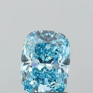 1.23ct CUSHION Fancy Vivid Blue VS1 Coloured Lab diamond