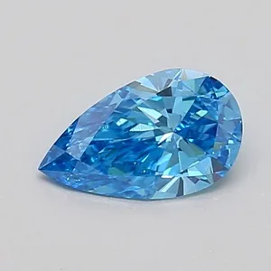 0.52ct PEAR Fancy Vivid Blue VS1 Coloured Lab diamond