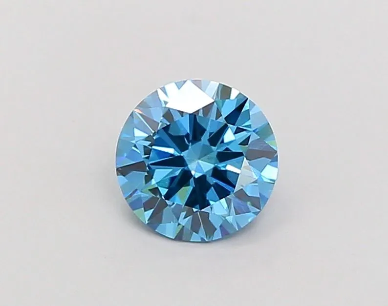 1.18ct ROUND Fancy Vivid Blue VS2 Coloured Lab diamond