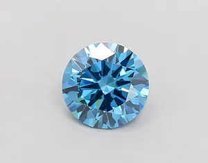 1.18ct ROUND Fancy Vivid Blue VS2 Coloured Lab diamond