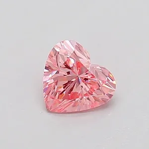 0.36ct HEART Fancy Vivid Pink VS2 Coloured Lab diamond