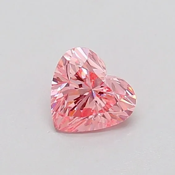 0.36ct HEART Fancy Vivid Pink VS2 Coloured Lab diamond