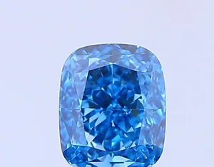0.64ct CUSHION Fancy Vivid Blue VVS2 Coloured Lab diamond